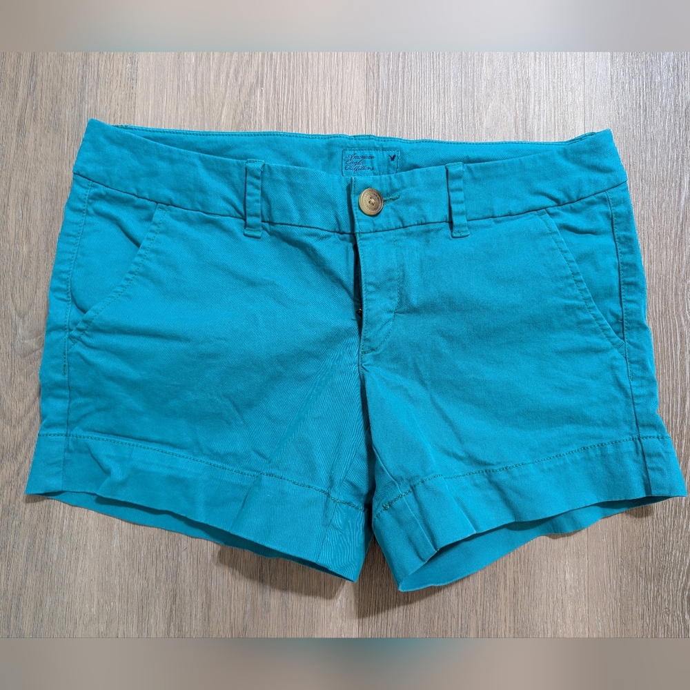 American Eagle Teal Women's Shorts - 6 - Preloved
